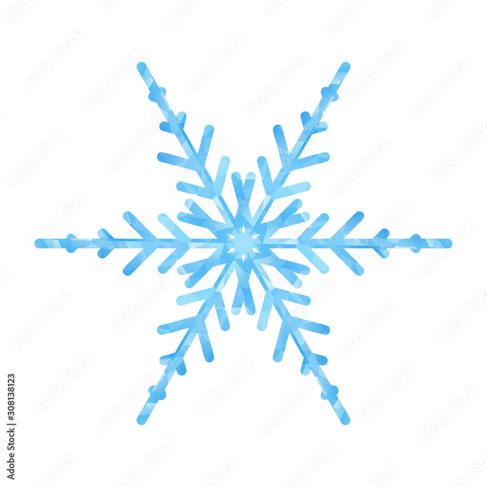 Aufkleber abstract design template with polygonal snowflake for decoration design. vector decorative backgroun