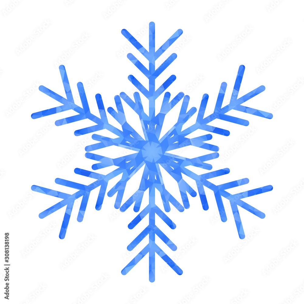 Poster abstract design template with polygonal snowflake for decoration design. vector decorative backgroun