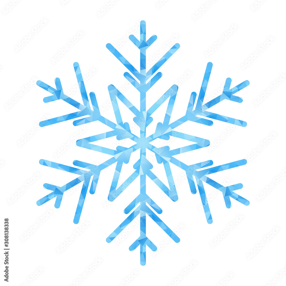 Poster abstract design template with polygonal snowflake for decoration design. vector decorative backgroun