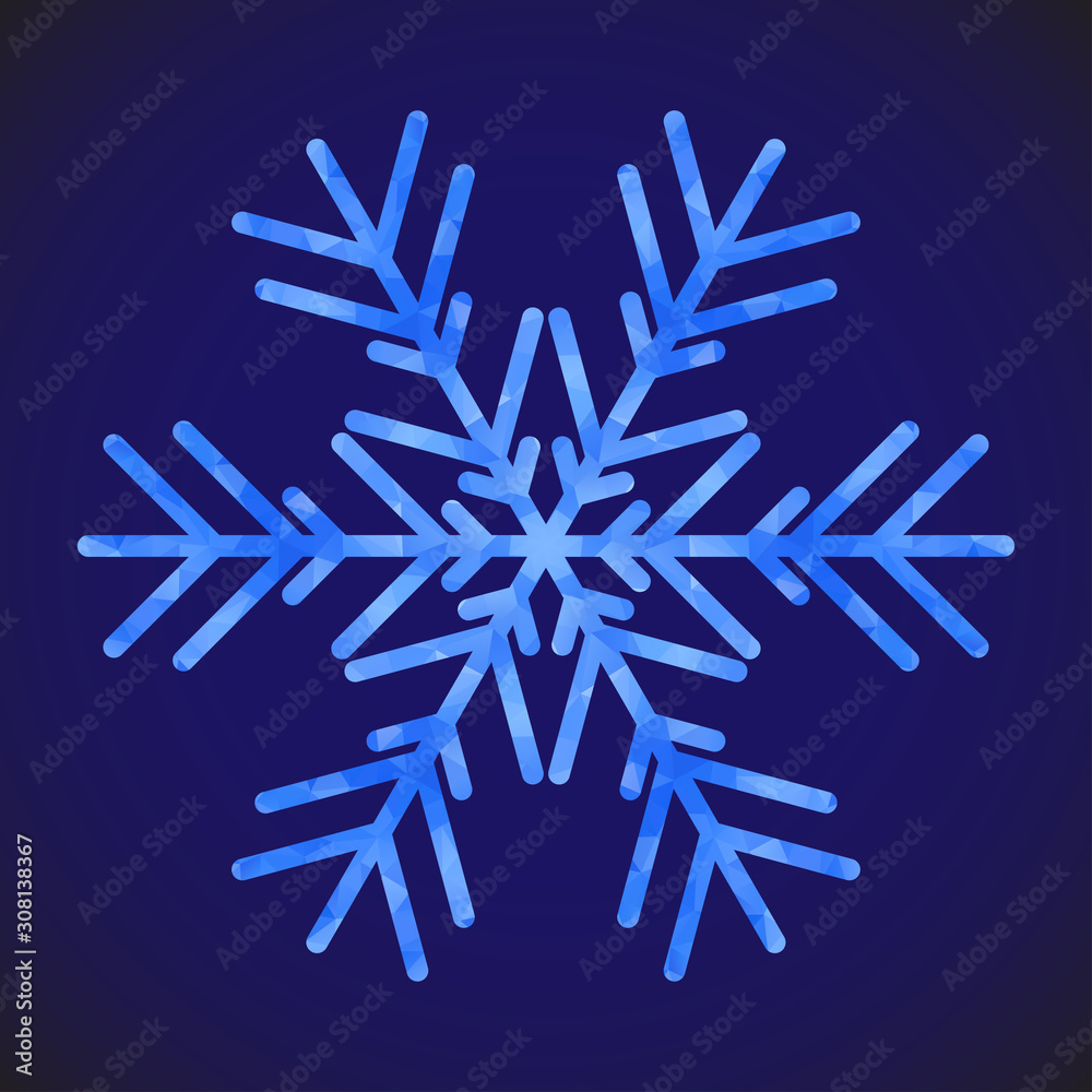 Aufkleber abstract design template with polygonal snowflake for decoration design. vector decorative backgroun