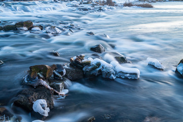 The threshold of a small river