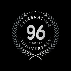 Fototapeta premium 96 years design template. 96th vector and illustration.