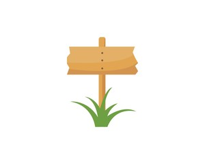 wood sign  icon vector illustration