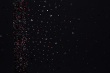 Beautiful black fabric with colorful plastic decoration and textile texture background