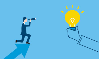 ビジネスマンとアイデアのイメージ