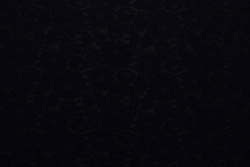 Fototapeta premium Blue fabric with floral pattern and textile texture background
