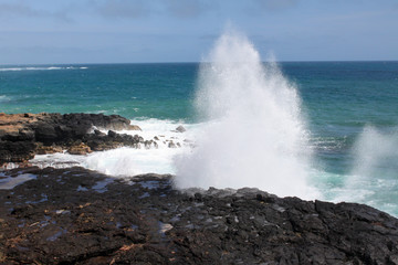 Crashing waves in Kauai