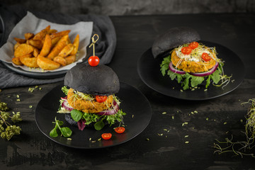 Tasty grilled veggie burgers