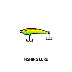 Fishing lure vector line icon