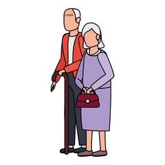 cute grand parents avatars characters