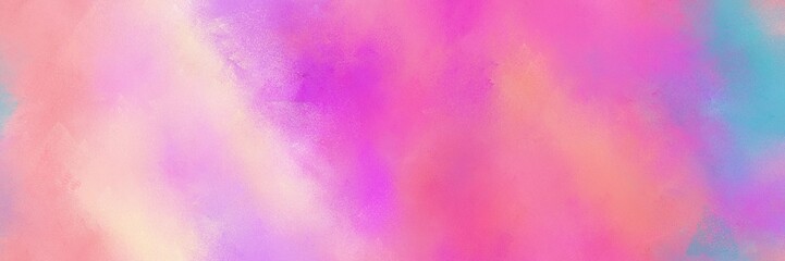 abstract pastel magenta, hot pink and corn flower blue colored diffuse painted banner background. can be used as wallpaper, poster or canvas art