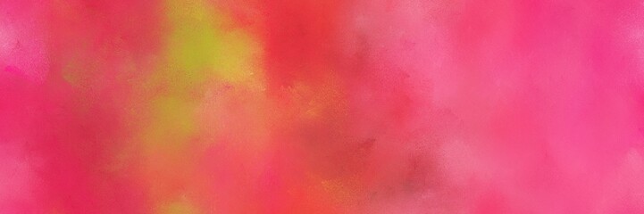 abstract indian red, peru and hot pink colored diffuse painted banner background. can be used as wallpaper, poster or canvas art