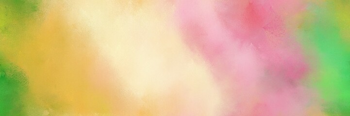 banner abstract diffuse texture background with baby pink, moderate green and golden rod color. can be used as wallpaper, poster or canvas art