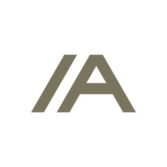 letter a roof shape simple design vector