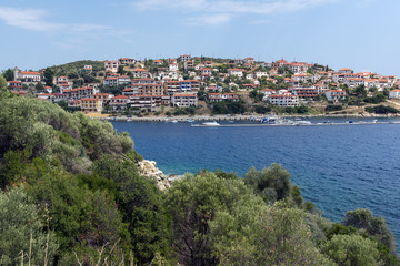 Fototapeta premium Panorama of town of Pyrgadikia at Chalkidiki, Greece