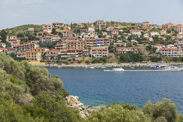 Fototapeta na wymiar Panorama of town of Pyrgadikia at Chalkidiki, Greece