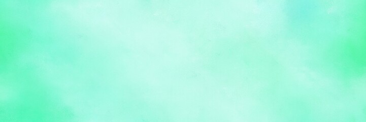 diffuse painted banner texture background with pale turquoise, aqua marine and turquoise color. can be used as texture, background element or wallpaper