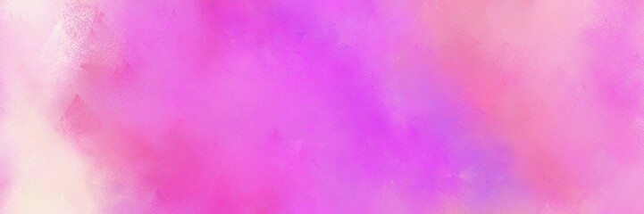 orchid, pastel pink and pastel magenta color painted banner background. broadly painted backdrop can be used as texture, background element or wallpaper