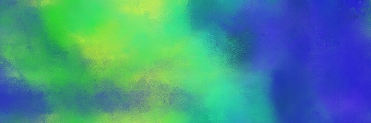 abstract diffuse painted banner background with medium sea green, strong blue and teal blue color. can be used as texture, background element or wallpaper