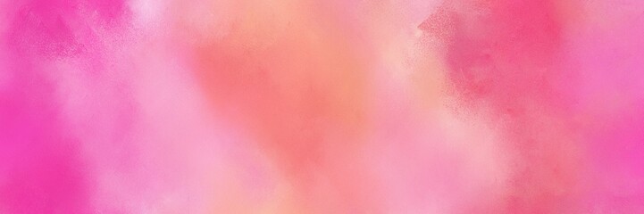 pastel magenta, hot pink and neon fuchsia color painted banner background. diffuse painting can be used as wallpaper, poster or canvas art