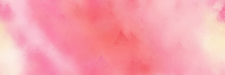 abstract diffuse painted banner background with pastel magenta, light coral and antique white color. can be used as texture, background element or wallpaper
