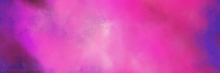 abstract diffuse painted banner background with mulberry , neon fuchsia and dark slate blue color. can be used as texture, background element or wallpaper