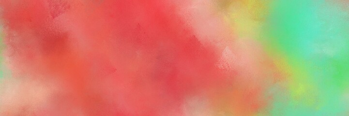 broadly painted banner texture background with indian red, dark sea green and dark salmon color. can be used as wallpaper, poster or canvas art