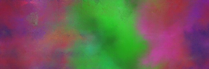 pastel brown, dark moderate pink and lime green color painted banner background. broadly painted backdrop can be used as wallpaper, poster or canvas art