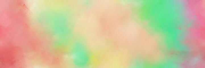 diffuse painted banner texture background with burly wood, medium aqua marine and dark sea green color. can be used as texture, background element or wallpaper