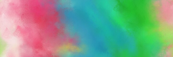 medium sea green, pale violet red and dark sea green color painted banner background. diffuse painting can be used as texture, background element or wallpaper