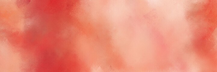 dark salmon, moderate red and indian red color painted banner background. diffuse painting can be used as texture, background element or wallpaper