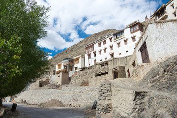 Ladakh, India - Aug 23 2019 - Beautiful scenic view from Tingmosgang Village (Temisgam Village) in Sham Valley, Ladakh, Jammu and Kashmir, India.