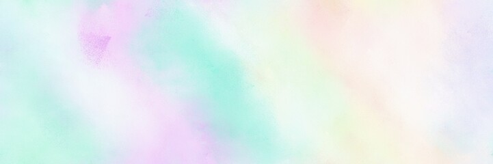 abstract diffuse painted banner background with lavender, white smoke and pale turquoise color. can be used as wallpaper, poster or canvas art