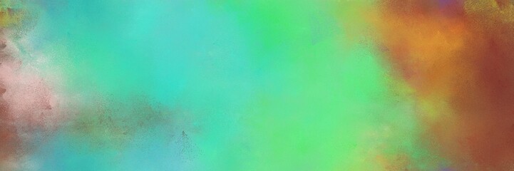 banner abstract diffuse texture background with medium aqua marine, sienna and dark khaki color. can be used as wallpaper, poster or canvas art