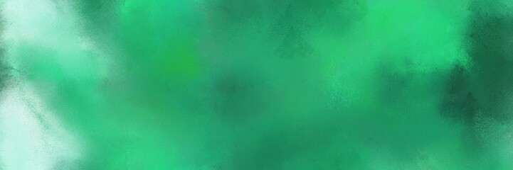 broadly painted banner texture background with medium sea green, powder blue and medium aqua marine color. can be used as texture, background element or wallpaper