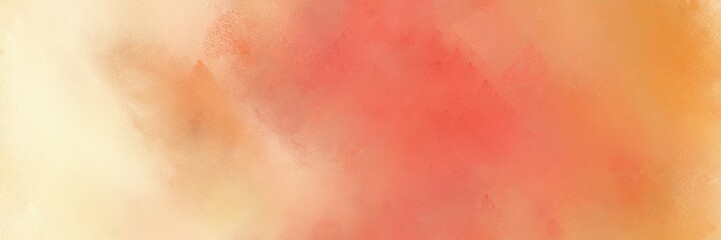 diffuse painted banner texture background with salmon, coral and bisque color. can be used as wallpaper, poster or canvas art