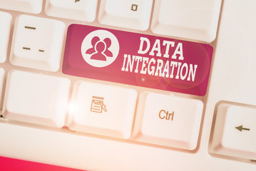 Handwriting text writing Data Integration. Conceptual photo involves combining data residing in different sources