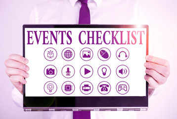 Handwriting text Events Checklist. Conceptual photo invaluable tool for successfully analysisaging...