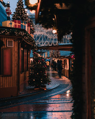 Christmas market with amazing lights.