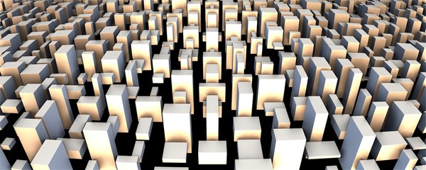 Obraz premium Random cube building object background