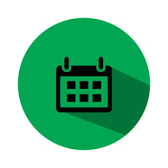 Calendar flat icon. Design template vector