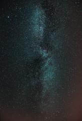 Fototapeta na wymiar Milky Way shot with blue atmosphere.