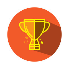 Trophy flat icon. Design template vector