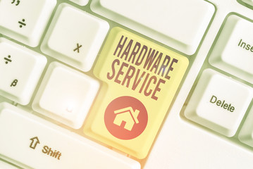 Handwriting text writing Hardware Service. Conceptual photo act of supporting and maintaining...