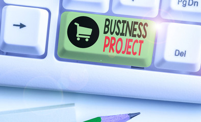 Conceptual hand writing showing Business Project. Concept meaning Planned set of interrelated tasks...