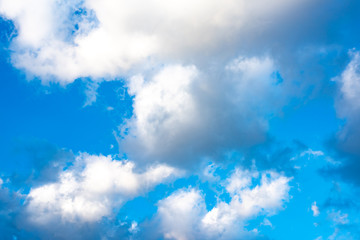 Blue sky with white clouds