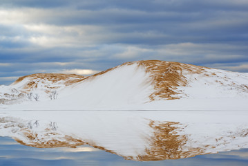 Winter Reflections Silver Lake and Sand Dunes
