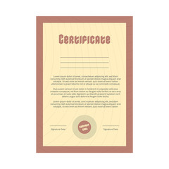 Obraz premium Certificate. Template with the frame and seal.
