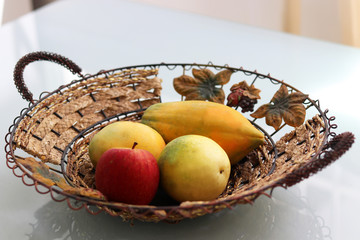 Fruit basket on the table