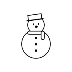 Snowman icon. Design template vector
